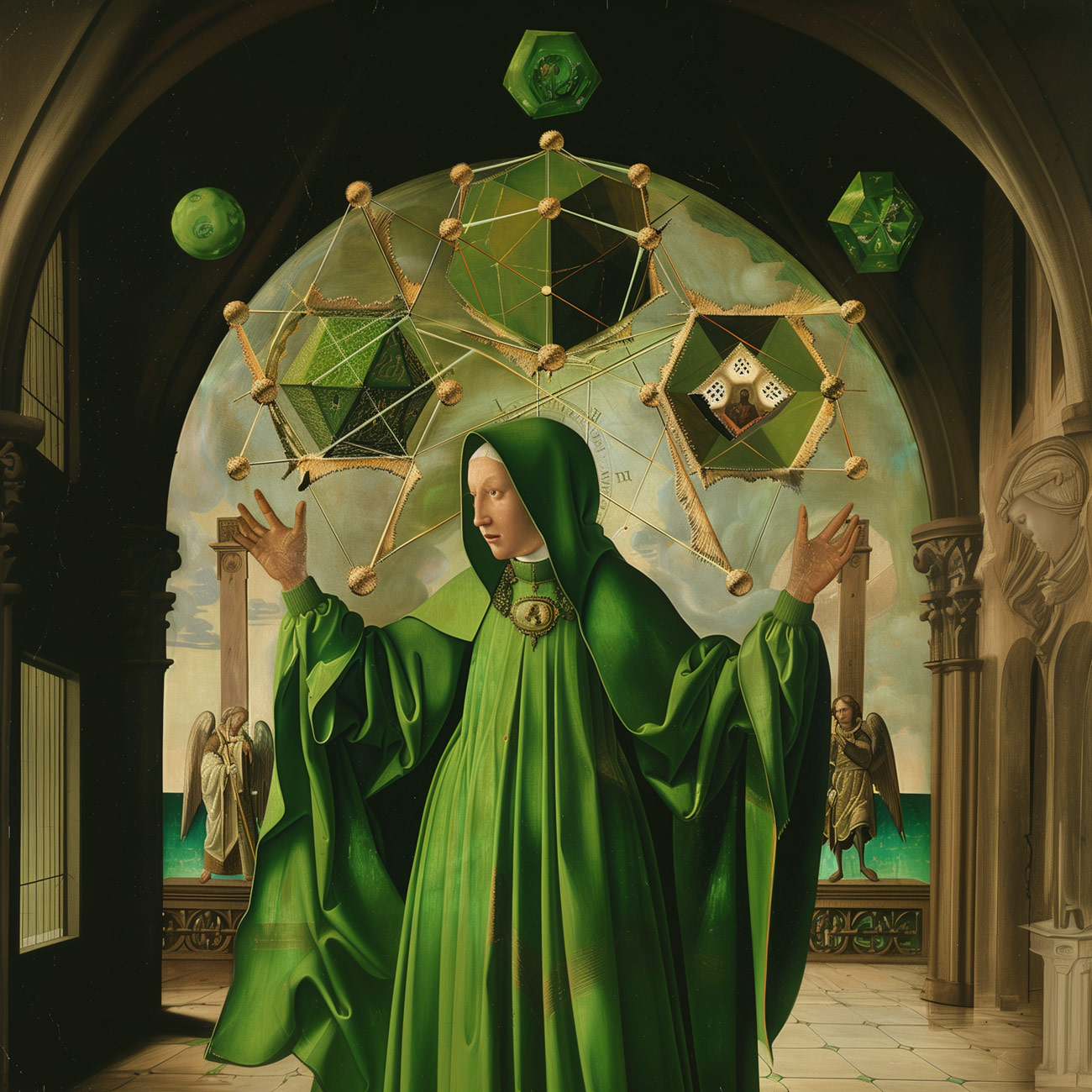 A geometer in a temple.