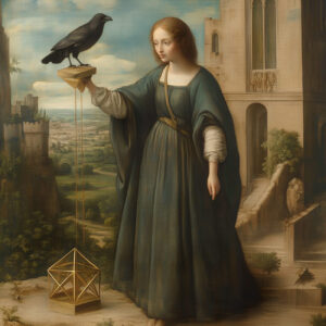 A geometer in a landscape.