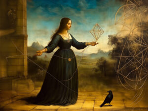 A geometer in a landscape.