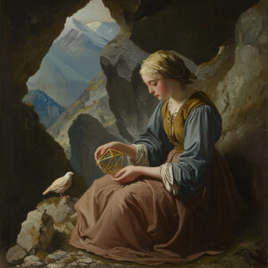 A geometer in a landscape.