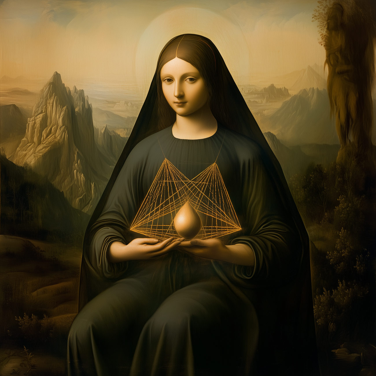 A geometer in a landscape.