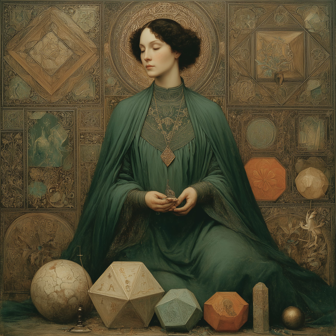 A geometer in a temple.