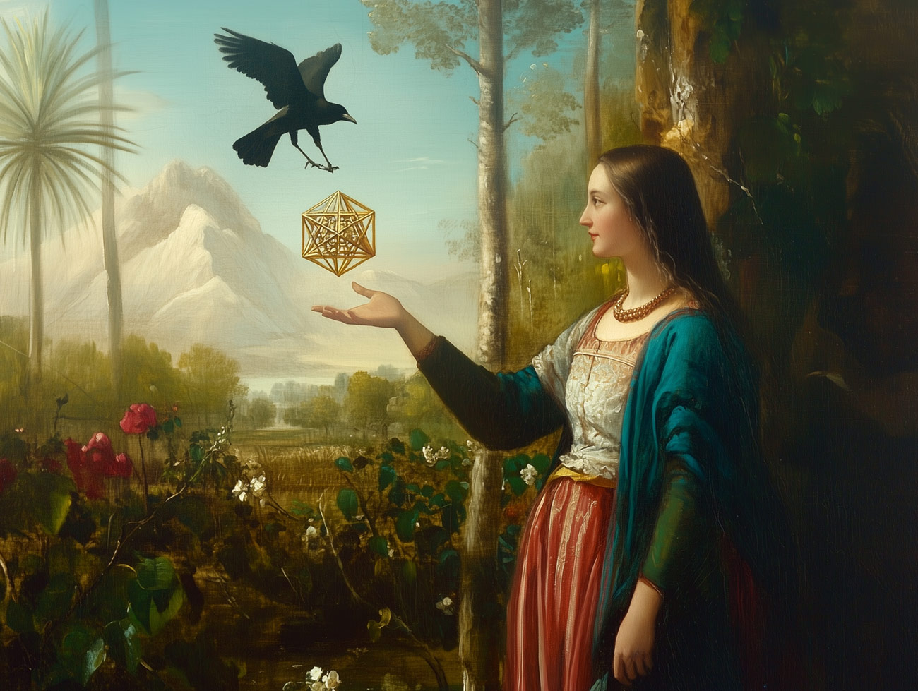 A geometer in a landscape.