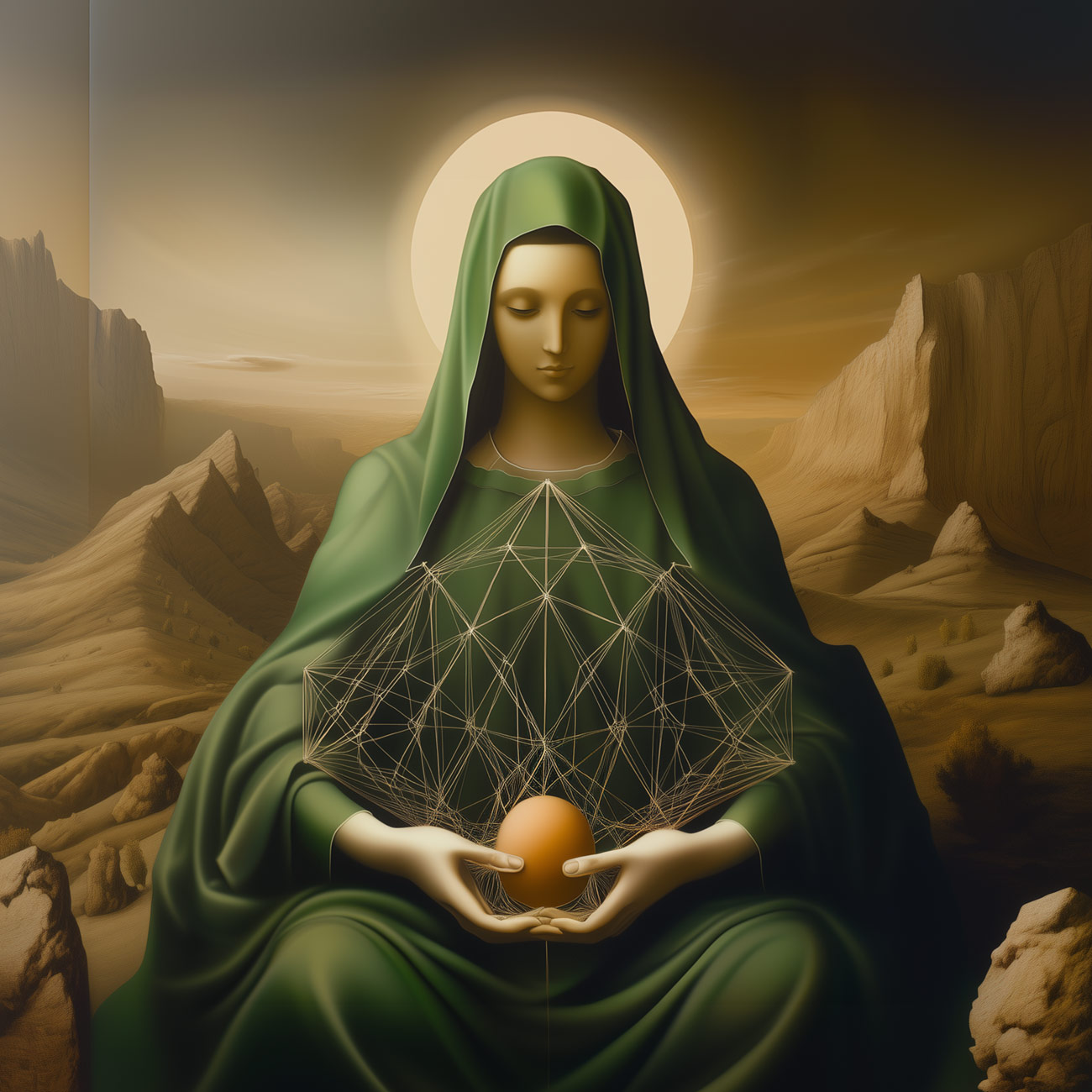 A geometer in a landscape.