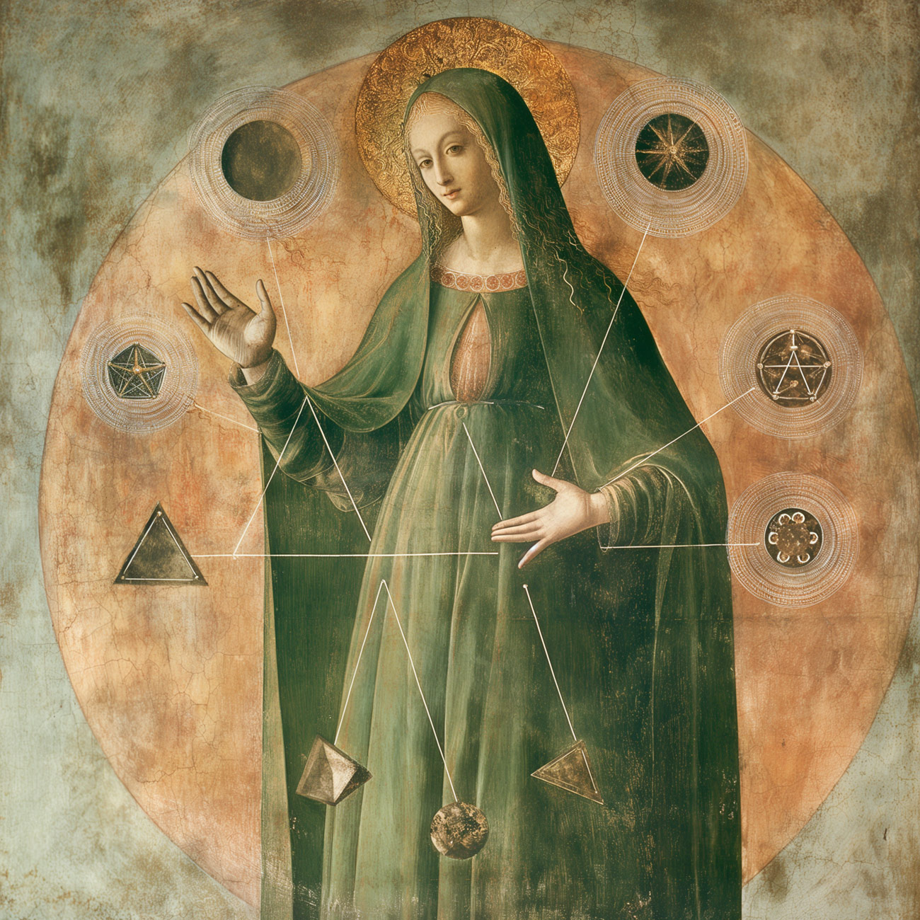 A geometer in an abstract landscape.