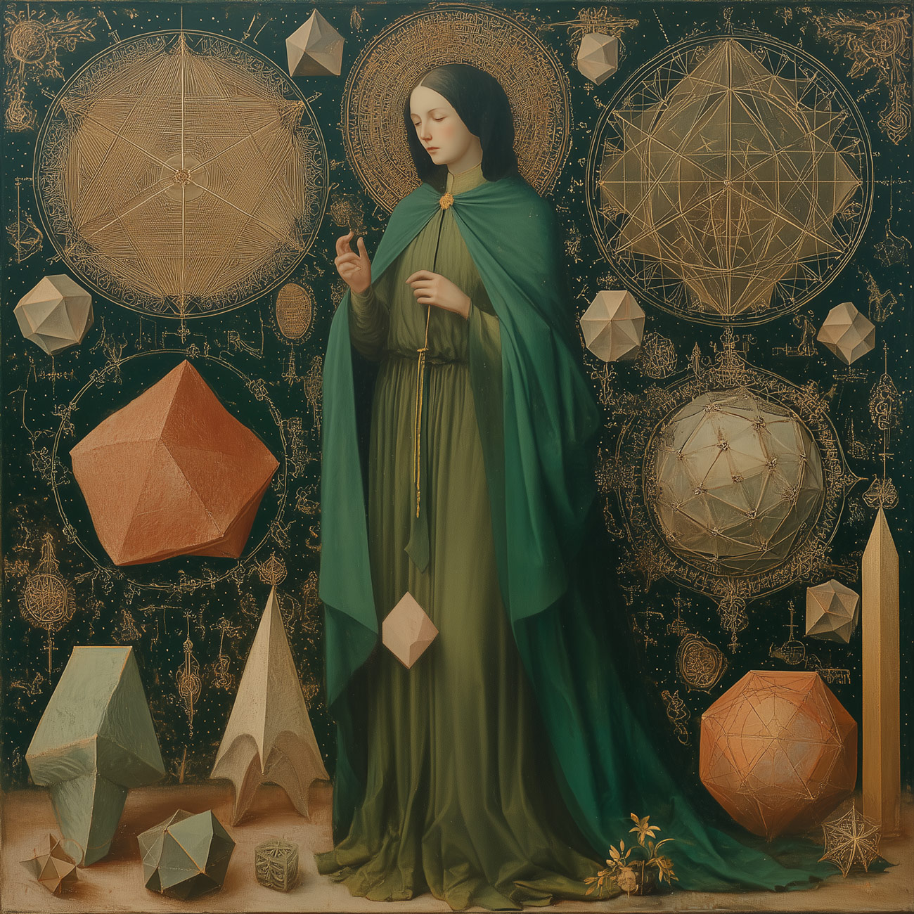 A geometer in an abstract landscape.