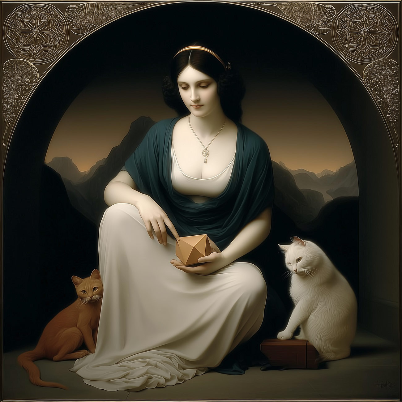 A geometer with cats.