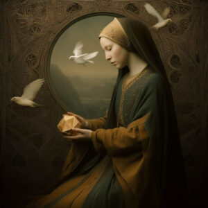 A geometer with birds.