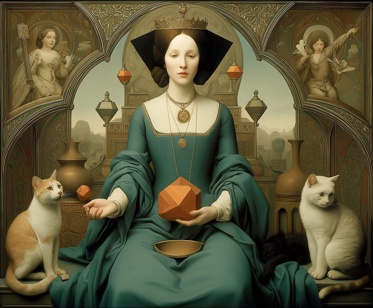 A geometer with cats.