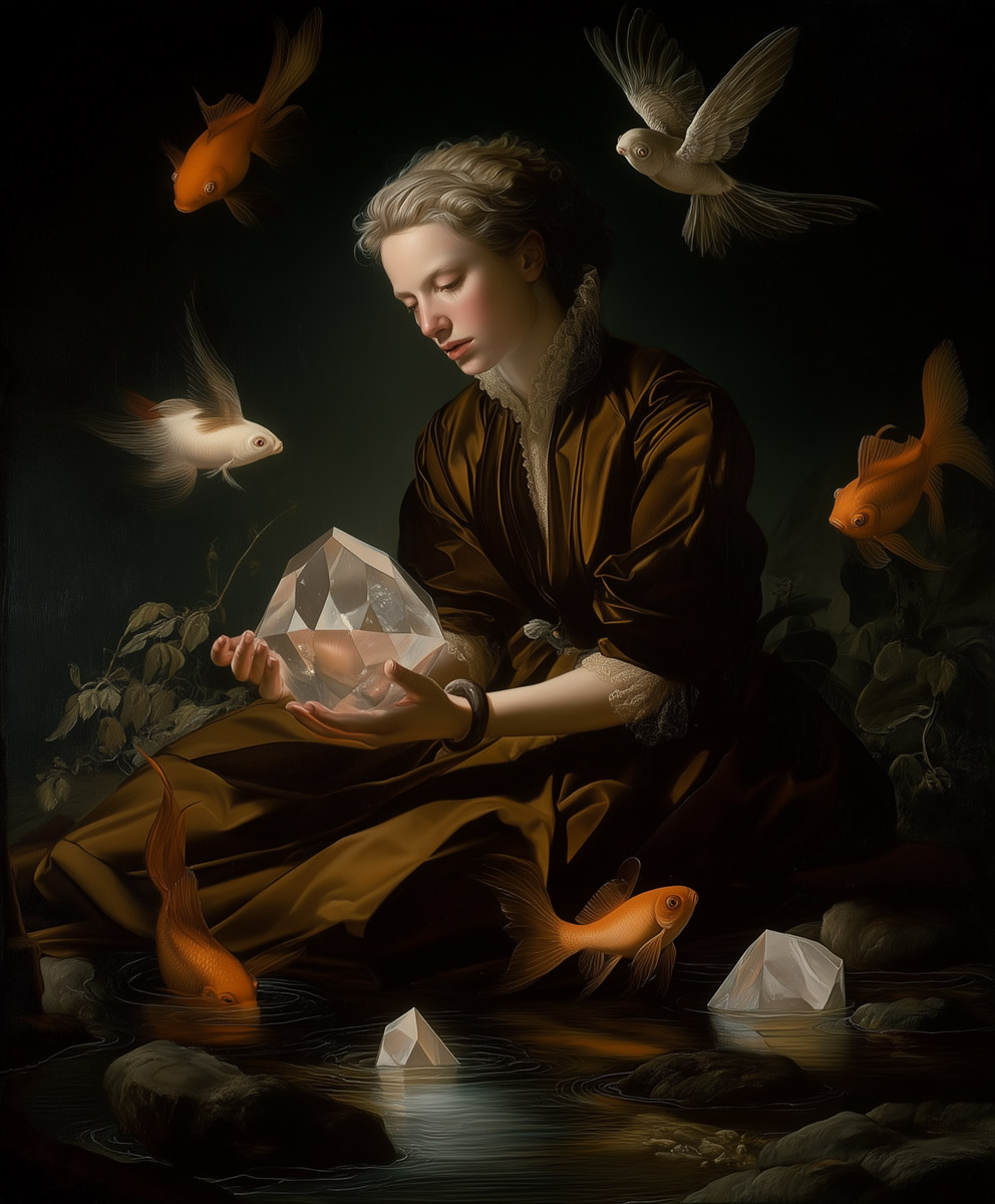 A geometer with fish.