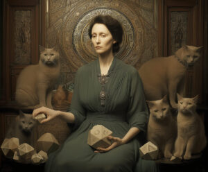 A geometer with cats.
